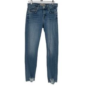 7 For All Mankind Luxe Vintage Roxanne Ankle Skinny Distressed Jeans Size 25